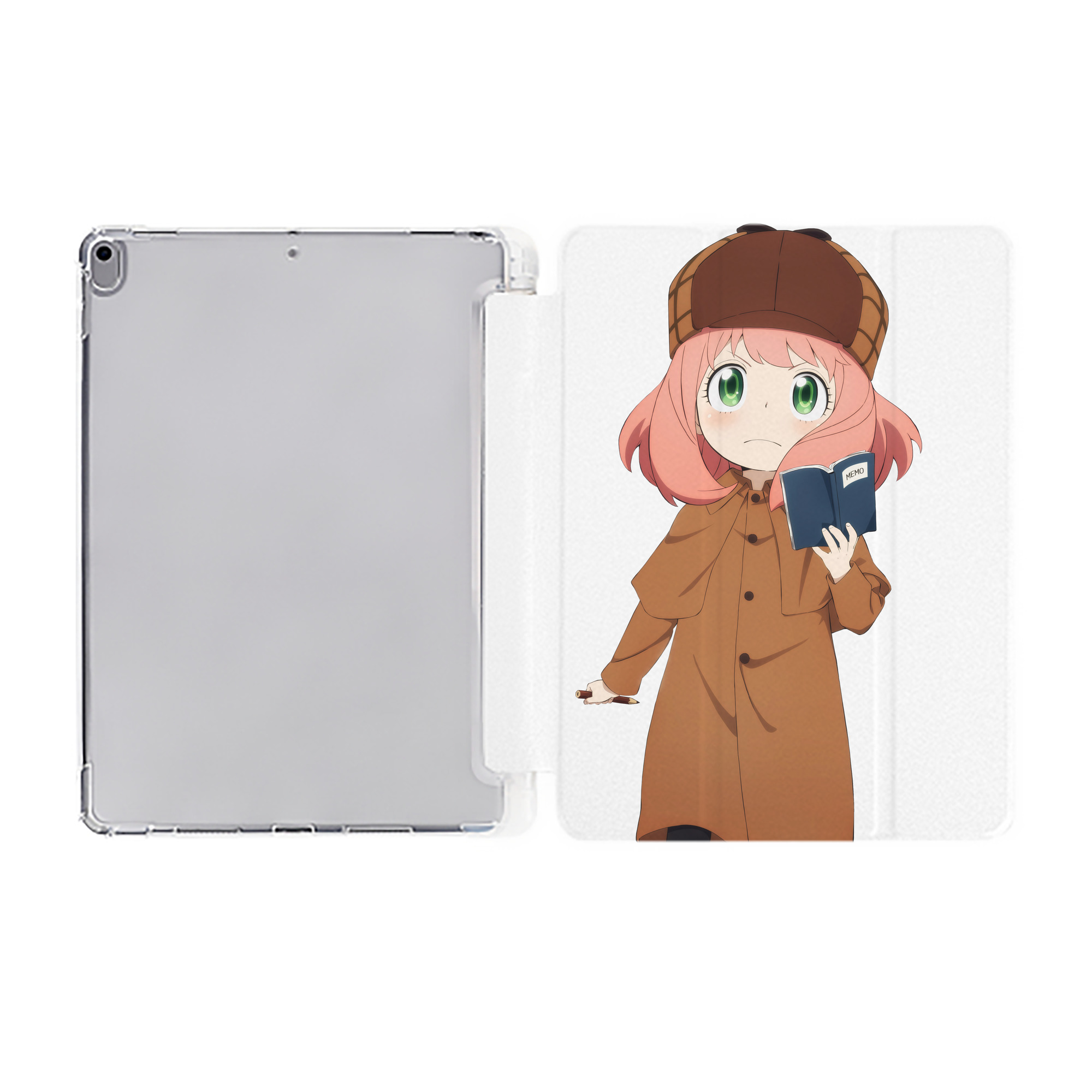 （画像用） SPY×FAMILY间谍家家酒 IPad ケース ペン収納付き 三つ折りスタンド PUレザー×シリコン 対応機種9.5/10.5/10.9インチ